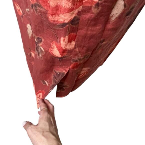 Vintage Coldwater Creek Linen Floral Dress Women V-neckline Mini A-Line Size 4 - Picture 9 of 11